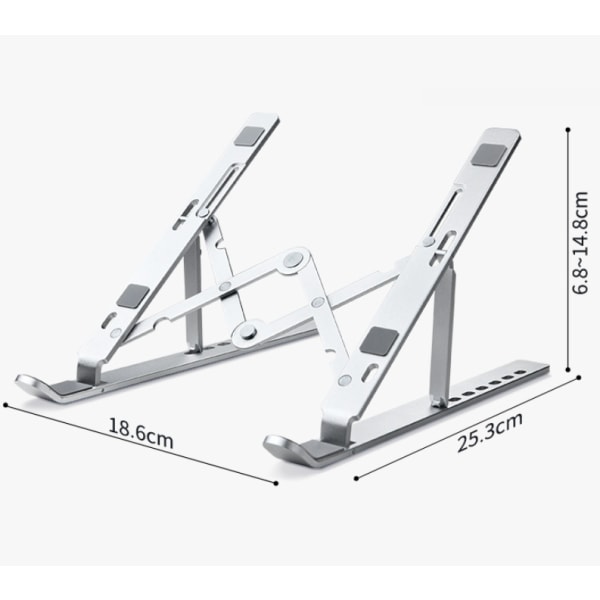 Metal aluminiumslegering sammenfoldelig bærbar kølestativ (D102 sølv)