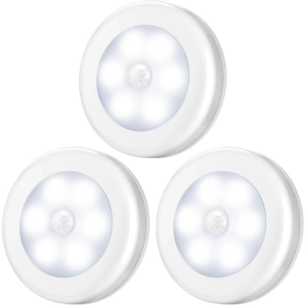 Automatiskt LED-nattljus，Inre rörelsesensorljus，Trådlösa LED-lampor，3 lägen (Auto/På/Av)，LED Garderobsljus, Recha