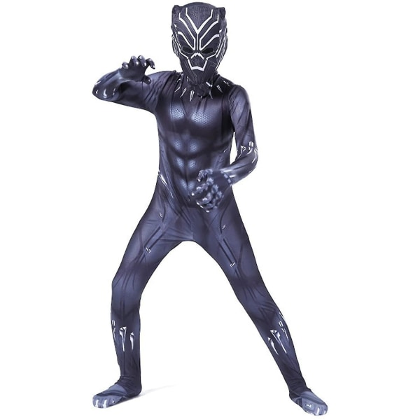 Black Panther Kids Halloween Cosplay -supersankaripukeutuminen 130cm