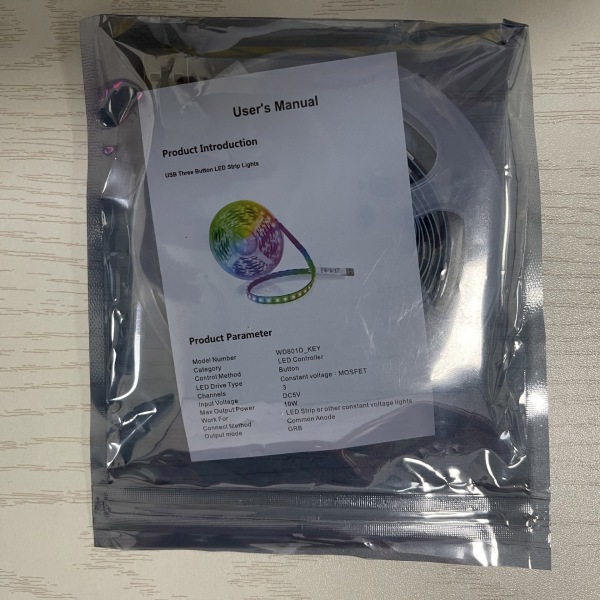 LED Strip Light USB Bakgrund Strip Light 5V Vattentät RGB Light Strip (2 meter vattentät)