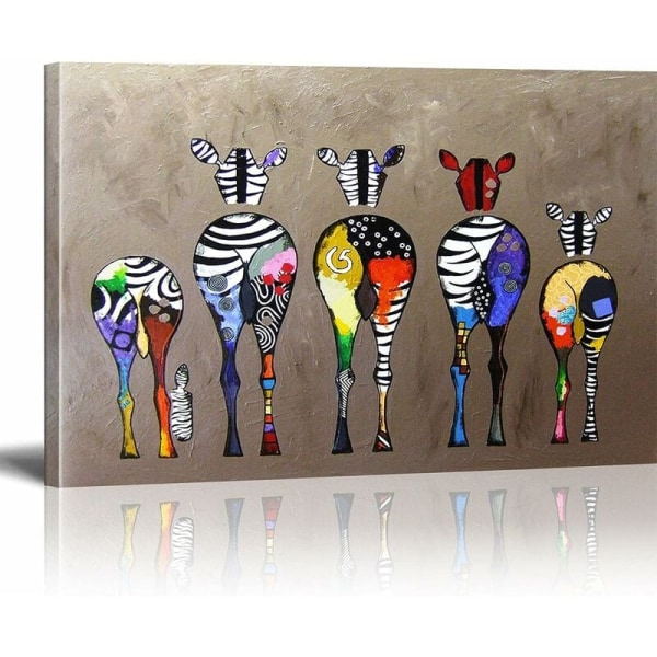 40*50cm Väri Zebra Canvas Maalaus Koristemaalaus Koti Olohuone Makuuhuone Wall Wall Wall HD Decoration