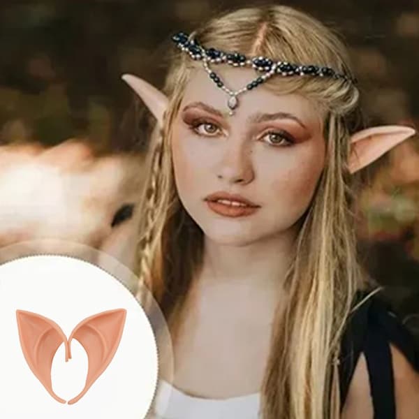 Naturlige Bløde Spidse Genanvendelige Fe Pixie Elverører til Cosplay Halloween Jul Alle Temafester