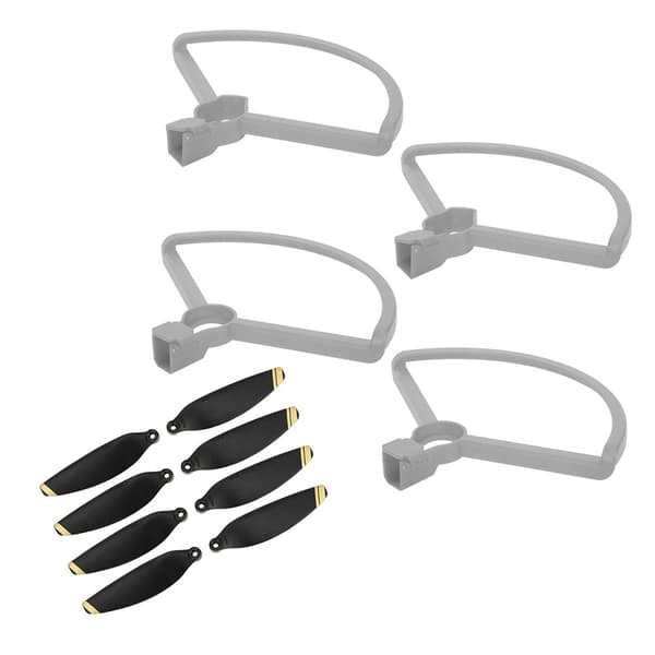 4 stk. propellerbeskyttelse 2 par 4726F svart propell passer for MAVIC MINI Drone (gullkant)