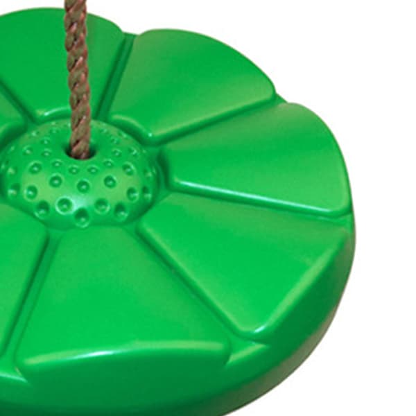 Heavy Duty Plast Disc Tree Swing med PE-rep för Barn Utomhuslekutrustning Grön
