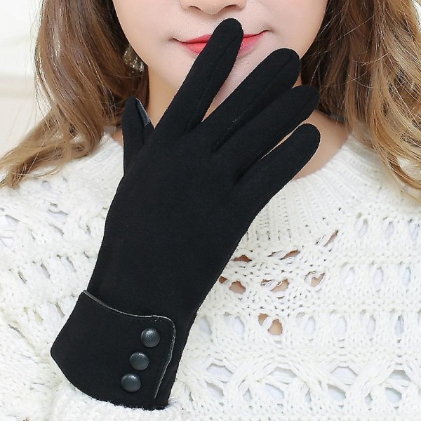 Winter Warm Fleece Handsker, Touch Screen Handsker black