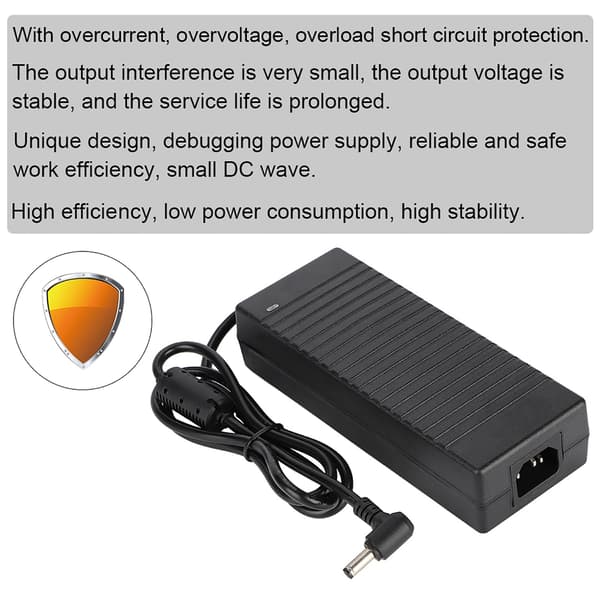 AC/DC-adapteri 12V 10A monisuojattu virtalähde kytkinvirtalähde