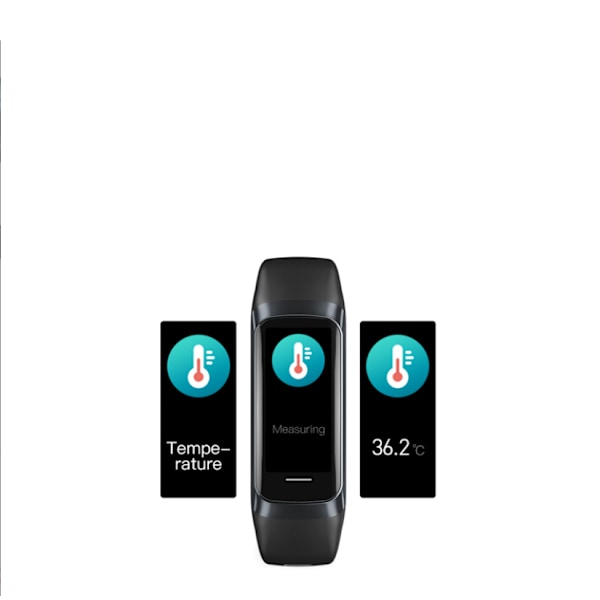 HD färgskärm smart armband (svart),