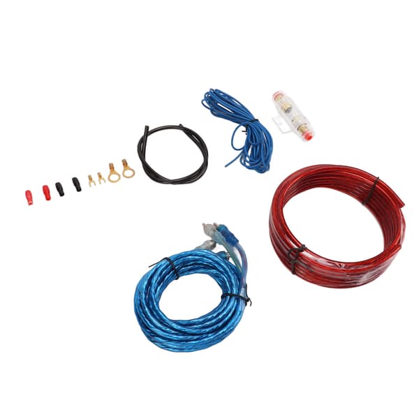 8 Gauge Förstärkarkablage med RCA-ljudkabel för bilsubwoofer