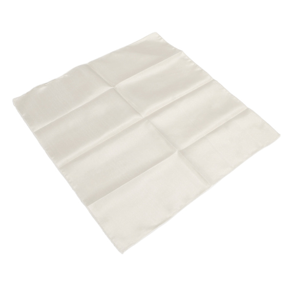HT 24 stk firkantede satengservietter 17x17 tommer myke og blanke servietter til bryllup, fester og seremonier i hvit farge. White