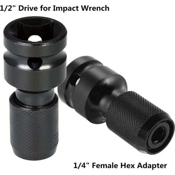 Power Wrench Tool 1/2 til 1/4 adapterfatning (2 stk)