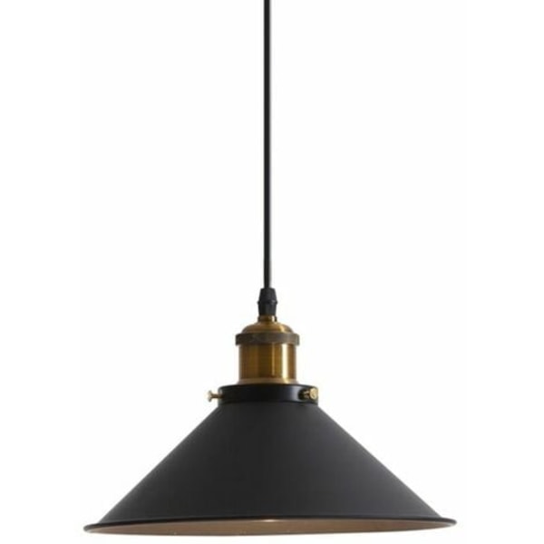 Retro Pendel Light Industrial Design E27 Ø 26cm, Pendel Taklampe Jern Lysekrone Hengende Lampe for Soverom Kjøkken