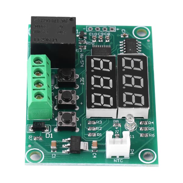 12V Dubbel LED-Display Temperaturkontroller Sensor Relämodul Termostatbrytare