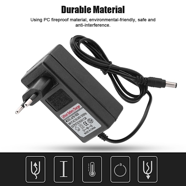 AC100-240V DC 16.8V 2A Erstatningsstrømforsyning for Litium-ion Batterilader - Sikker Løsning for Lading 16.8V2A