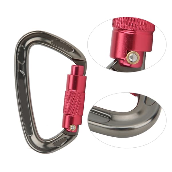 7075 Aviation Aluminium Master Lock Karbinhake D Ring Säkerhetsspänne Säkerhetsutrustning för utomhusklättring Camping Hammockgray