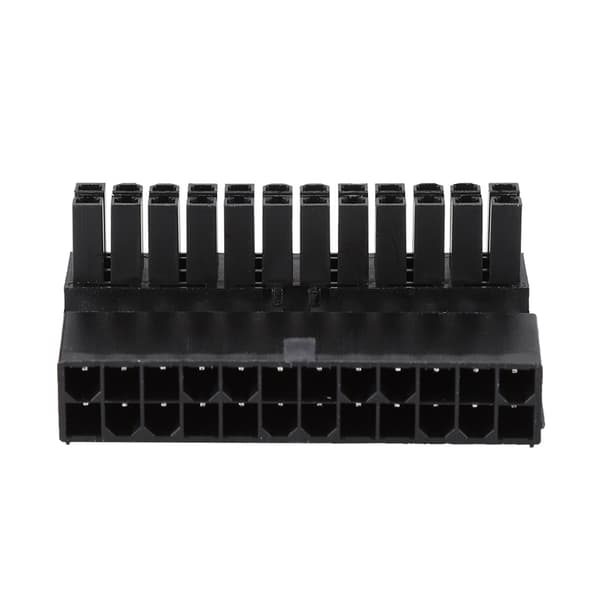 24-Pin Hun til 24-Pin Han 90 Graders Vinkel ATX Strømstik Adapter