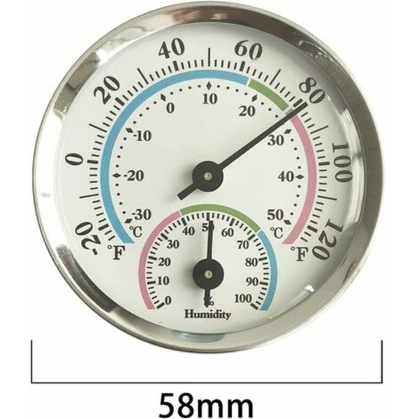 Termohygrometer, temperaturhygrometer, indendørs termometer og indendørs hygrometer, til indendørs eller udendørs, høj temperatur