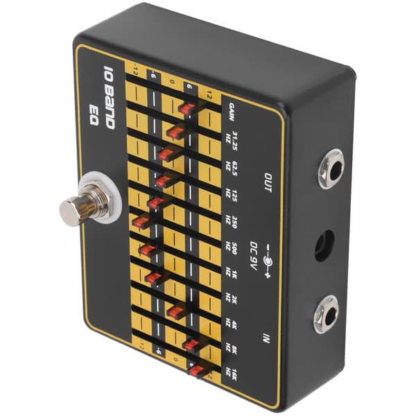 10-bånds equalizer modulasjon harmonisk elektrisk gitar effektpedal