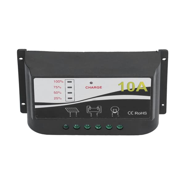 Slitesterk ABS Solar Charge Controller Regulator 12V 24V Solcellepanel Lader