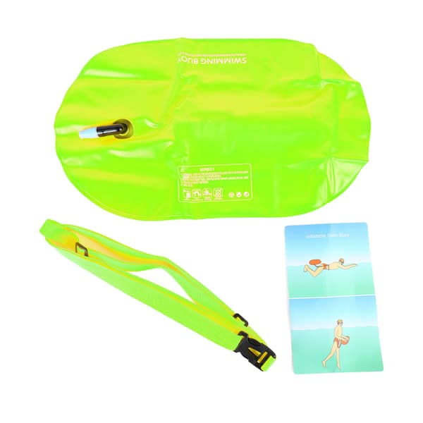 Simboj Öppet vatten Säkerhet Simning Livsräddande Driftväska för Simträning Snorkling Fluorescerande Gul