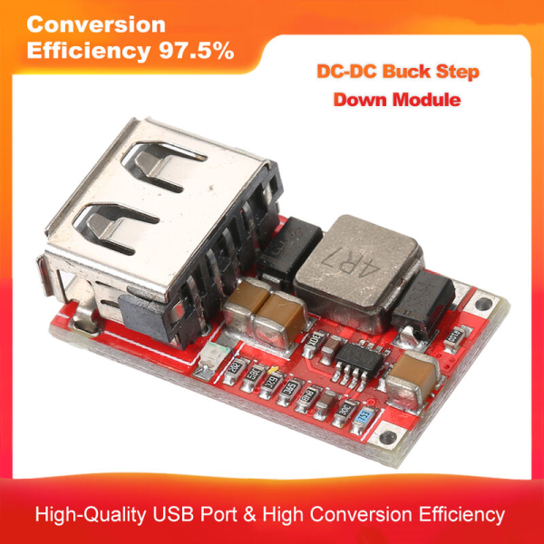 DC DC Buck Converter Step-down Modul Power Step-up Modul DC3-15V till 5V Justerbar spänningsregulator