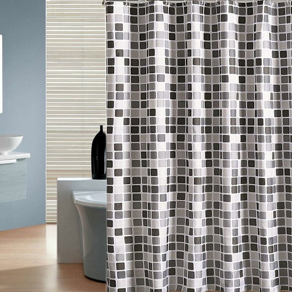Badeforhæng til hjemmet fortykket vandtæt mosaik-badeforhæng (180 bred * 180 høj CM),