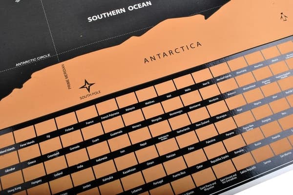Kart med Skrap / Scratch Map / Verdenskart - 82 x 59 cm[ht] 300