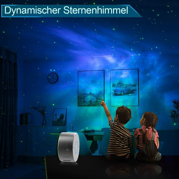 Hjem LED Star Projection Light Fargerike Aurora Lights (European Standard Grey)，for innendørs dekorativ belysning