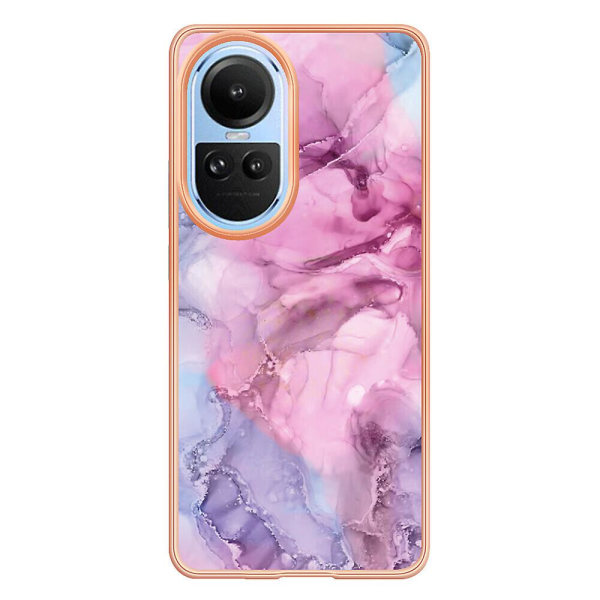 Kompatibel med Oppo Reno 10 5g- case Lätt Snygg Glansande Stötsäker skyddande robust TPU- cover Pink