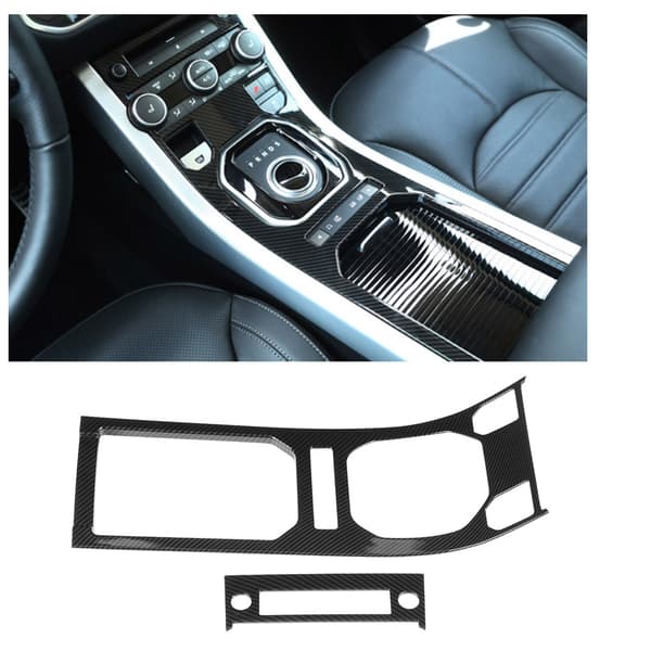 Girpanel i karbonfiber for midtkonsoll for Land Rover Range Rover Evoque 2012-2017