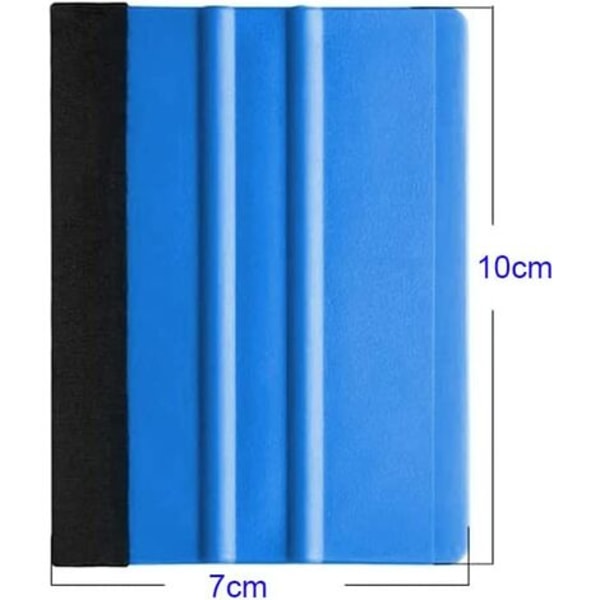 Nal med fiberkant for bilvinylinnpakning, slitesterk vindusfilmsnal, nalklistremerke (pakke med 2, svart)