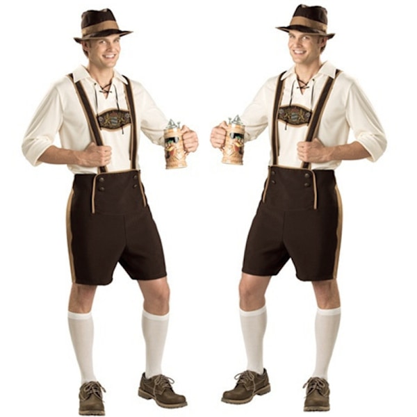 München Tysk Oktoberfest Kostymfest Karneval Uniform Men 3XL