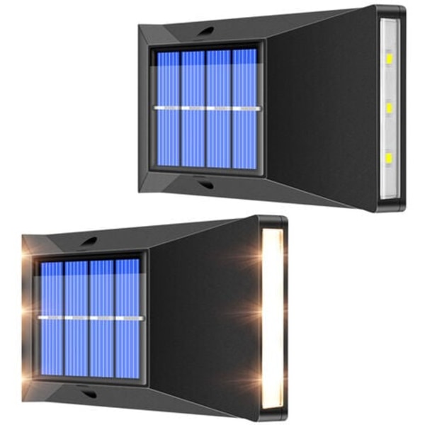 Sisä-/ulkoseinävalaisin 2 kpl musta LED-seinävalaisin vedenpitävä IP65 säädettävä lampun valo Säädettävä ylös ja alas Desi