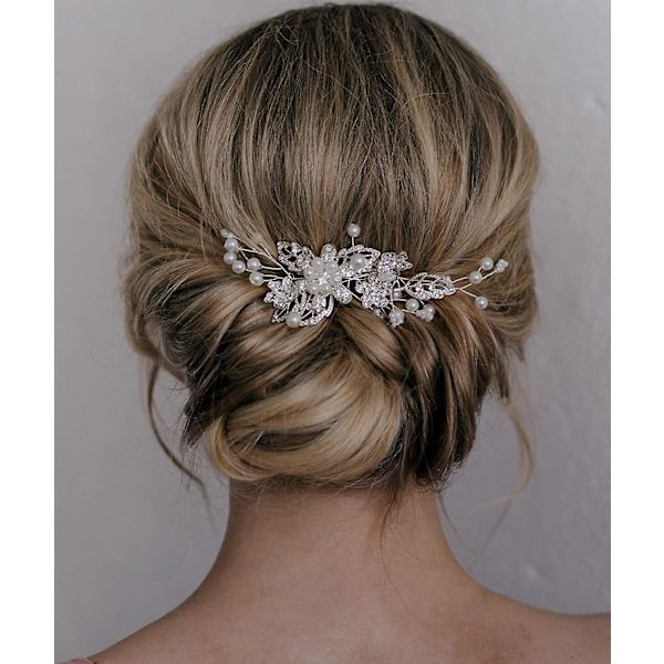 Pearl Hair Comb Huvudbonader - Silver