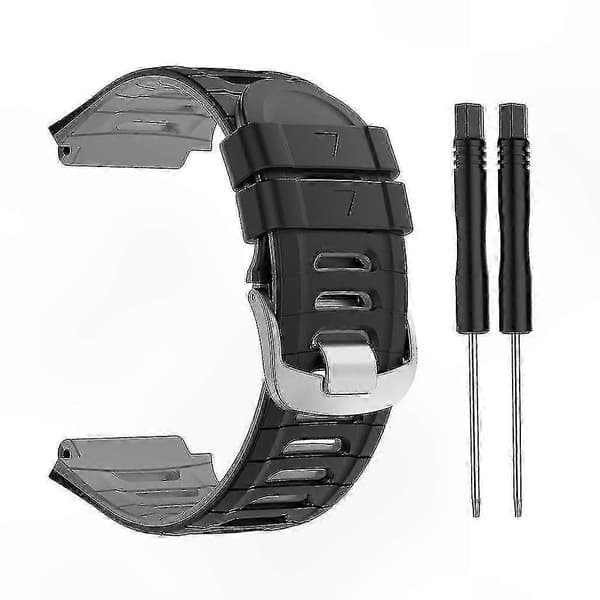 Silikonrem för Garmin-Forerunner 920XT Band Smartwatch Armband Loop Armband Black blue