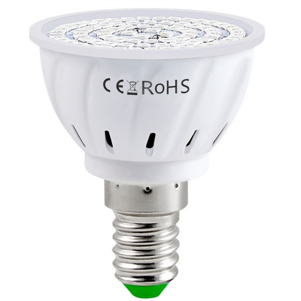 Energibesparende LED-spot med høj lysstyrke indendørs boblehus (GU10 hvide 48 perler)