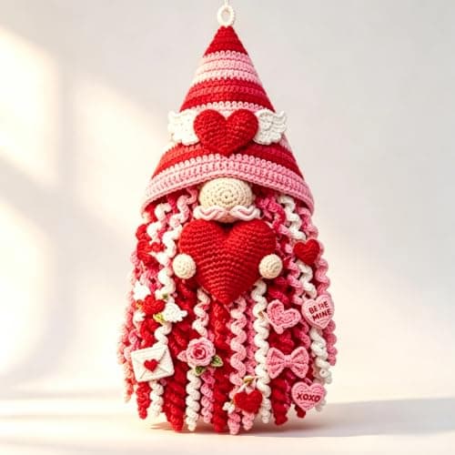 Gör-det-själv 3D Virkad Dörrhängare Kit, Handgjord Väggdekor-Tomte Style-C