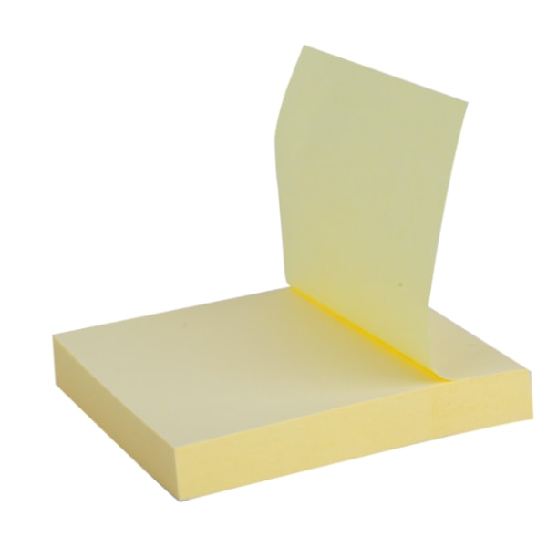 Post-it lapper for læring og kontor, klistrelapper, klistremerker, lapper, merknader, meldinger, klistremerker (7733 (gul 76*76 mm)),