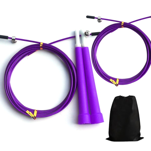 Hopprep - Speed ​​Rope, justerbar for boxning, resor purple