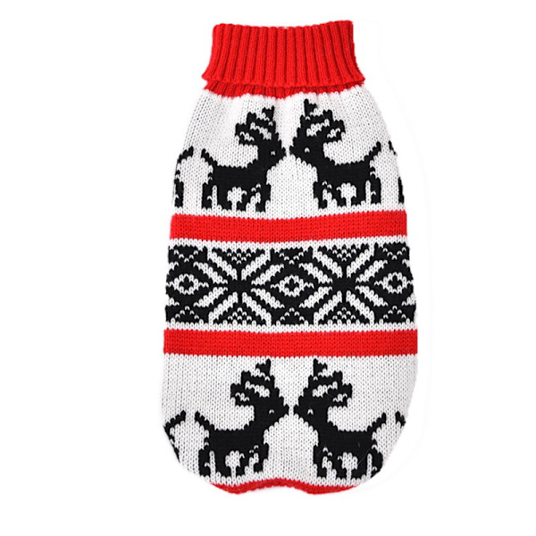 Hunde Tøj Lille og Mellem Størrelse Jule Håndstrikket Trøjer Christmas Black