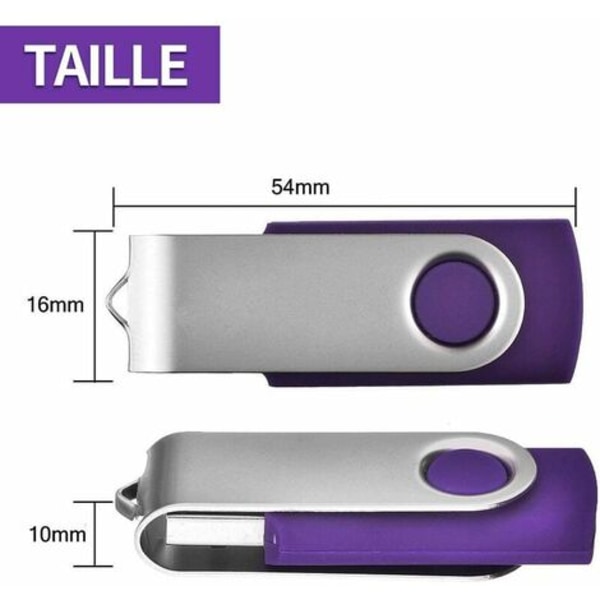 2-pack USB -minne 32 GB USB 2.0-minne Vridbart USB -minne med sladdar Bra present till barnföräldrar och