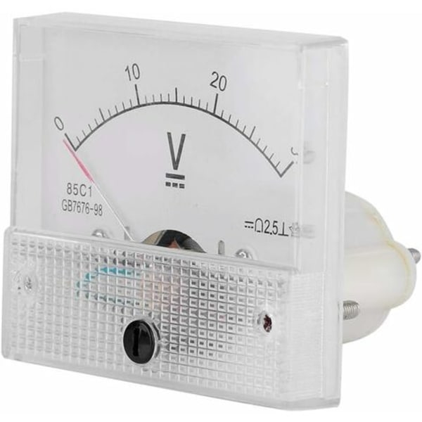 Strømvoltmeter, 85C1 analog strømvoltmeter spænding, spænding på 2,5 nøjagtighed, analog voltmeterpanel til eksperimenter, testpanel，0-30v, Fonepro