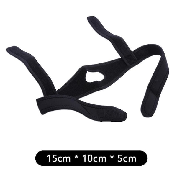 Justerbar Anti Snore Strap Bælte Sove Stop Snorke Head Strap Black