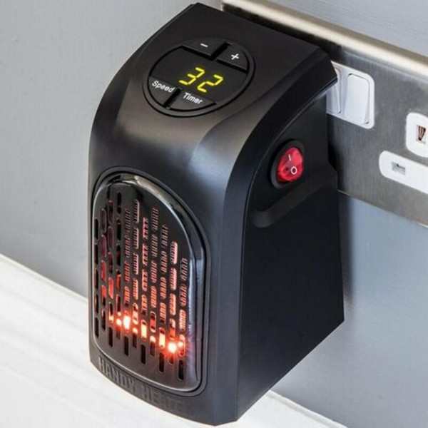 Elektrisk radiatorvarmer Luftblåser Varmevifte Mini Kraftig 350W Lavt forbruk for bad Stue Kontor Soverom
