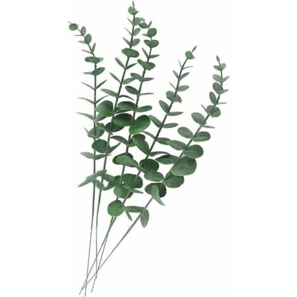 Stk Real Touch Leaf Kunstig Eucalyptus Stængel Fake Eucalyptus Bryllupsbuket Centerpiece Home Decor (grøn)