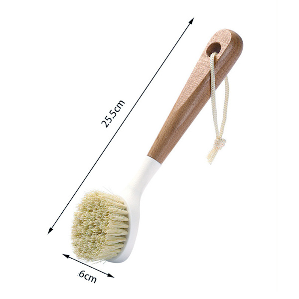 2 stycken köksstädmaterial, diskborste, Sisal beech wood brush