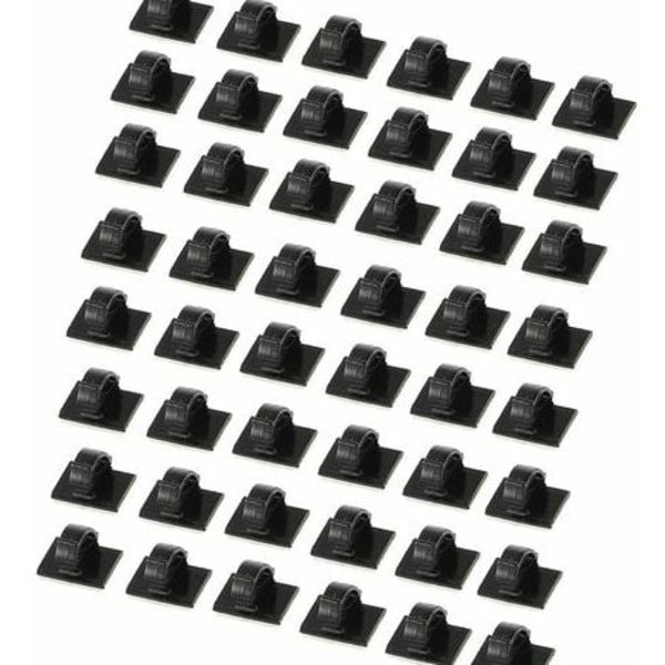 50 stykker Multi-Purpose selvklebende kabelklemmer Lederklemmer Kabelfeste Kabelhåndtering Premium lim