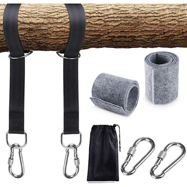 2 x 1,5 metrin hihnat + 2 riippulukkoa + pari suojaavaa flanellilaukkua Ulkokeinuhihnat Camping riippumatossa,