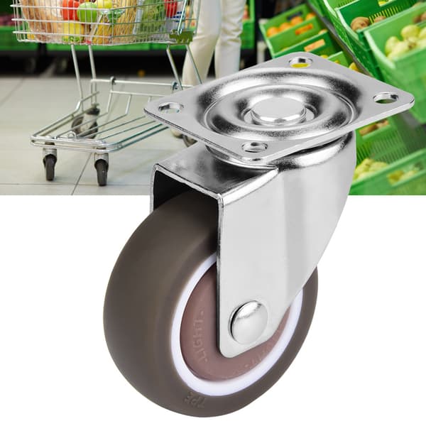 Svängbara hjul för tunga möbler 4-pack mjukt gummi tyst utan broms