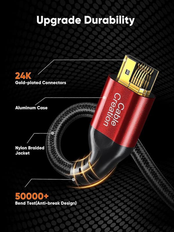 eARC HDMI-kabel 8K, HDMI til HDMI-kabel til PS4 (48 Gbps)
