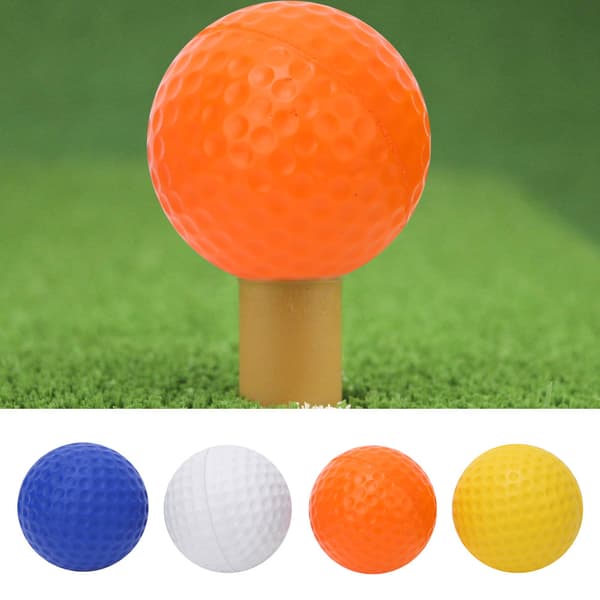 12 st PU Barn Golfbollar Färgglada Elastiska Golfbollar Set Träning Tillbehör